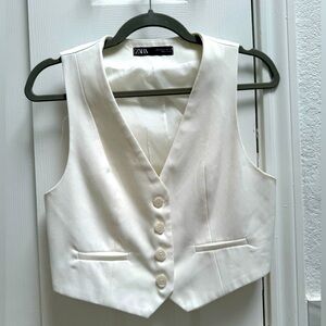 White Zara Vest waistcoat size XS